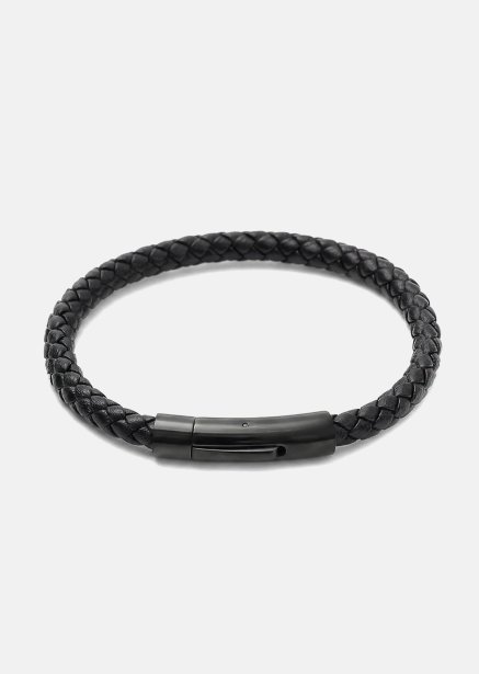 Lederarmband Onyx Weave