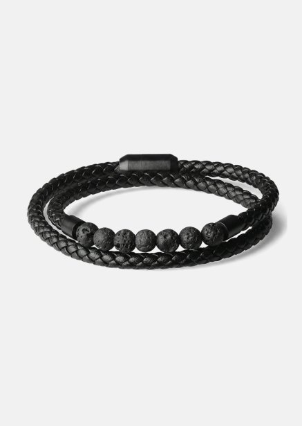 Lederarmband Obsidian Grip