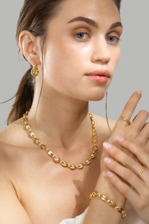 Ohrringe Chunky Link – 18k Vergoldet