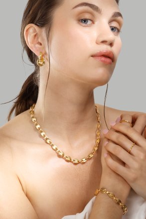 Ohrringe Chunky Link – 18k Vergoldet