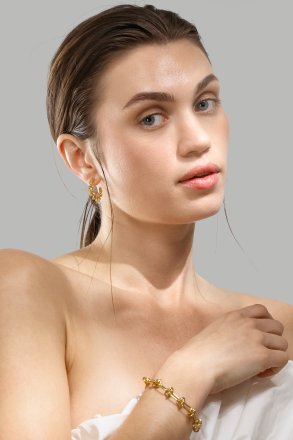 Ohrring Twist of Gold - 18k Vergoldet
