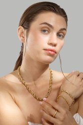 Armband Twistad Elegans - 18k Vergoldet