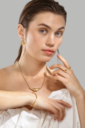 Halskette Flow - 18k Vergoldet