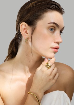 Ring Bold Wave - 18K Vergoldet
