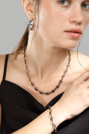 Ohrringe Bold Curve – Versilbert
