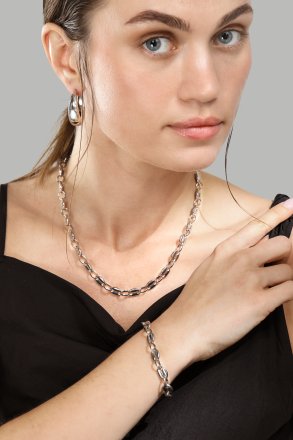 Ohrringe Bold Curve – Versilbert