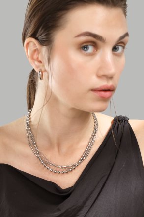 Halskette Layered Shine – Versilbert