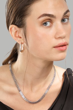 Ohrringe Bold Curve – Versilbert