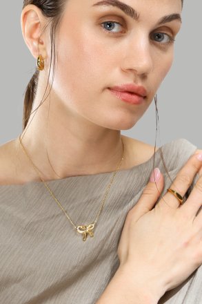 Halskette Golden Bow - 18k Vergoldet