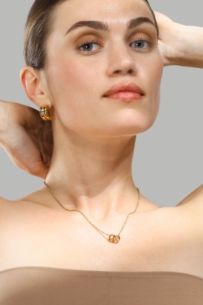 Ohrring Bold Curve - 18k Vergoldet