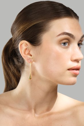 Ohrring Golden Drop Elegance - 18k Vergoldet
