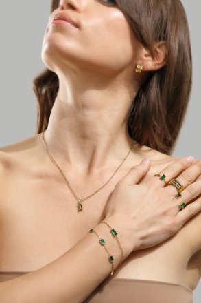 Halskette Emeraldis - 18k Vergoldet