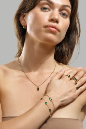 Ring Emerald Duo - 18k Vergoldet