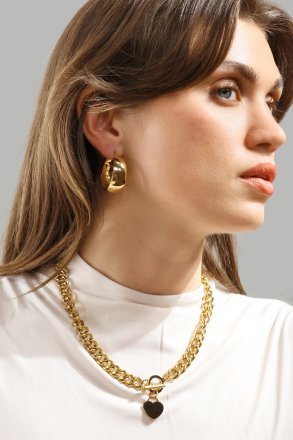 Luxe Circle Charm Necklace - 18k Vergoldet