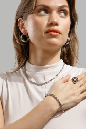 Armband Twisted Link- Versilbert
