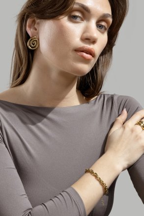 Resin Ohrring - 18k Vergoldet