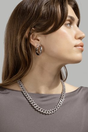 Ohrring Shine Hoops - Versilbert