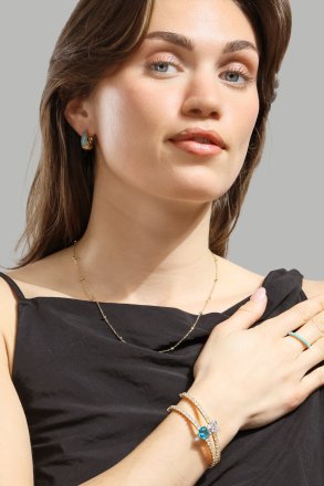 Blue Pearl Elegance Ring - 18k Vergoldet