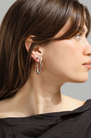 Timeless Orb Earrings - Silver steel