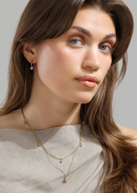 Halskette Luna Drops - 18k Vergoldet