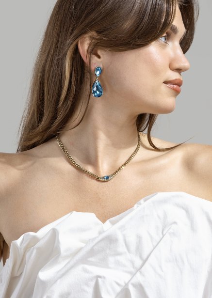 Azulora Icy Blue Ohrringe – 18k Vergoldet