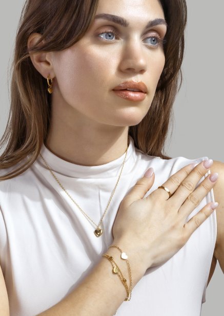 Halskette Heartbeat - 18k Vergoldet