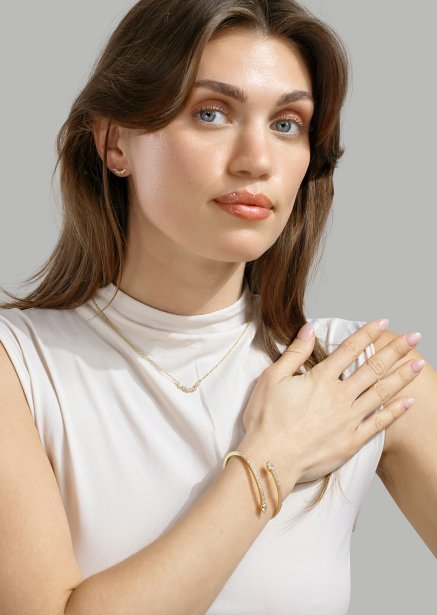 Ohrringe Leaf Studs- 18k Vergoldet