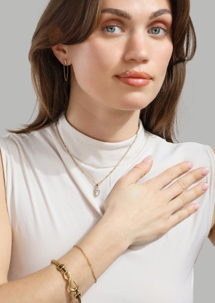 Ohrring Light Crystal Drip - 18k Vergoldet