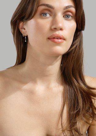 Ohrringe Luna strip - 18k Vergoldet