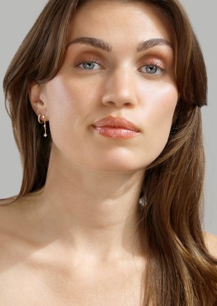 Ohrringe Luna strip - 18k Vergoldet