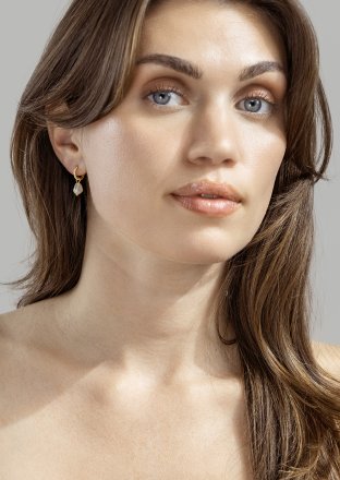 Pearl Charm Ohrringe – 18k Vergoldet