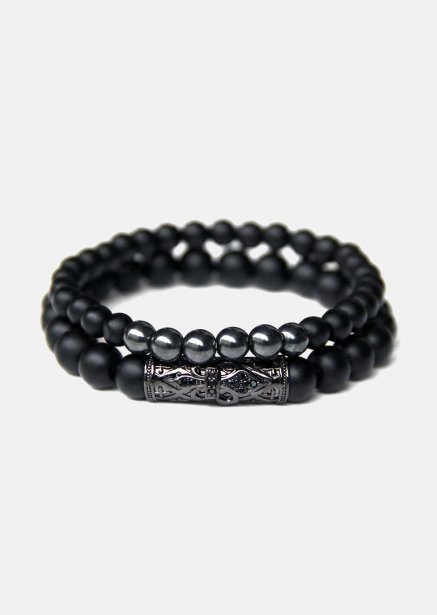 Perlenarmband Obsidian Echo