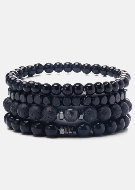 Perlenarmband Obsidian Edge
