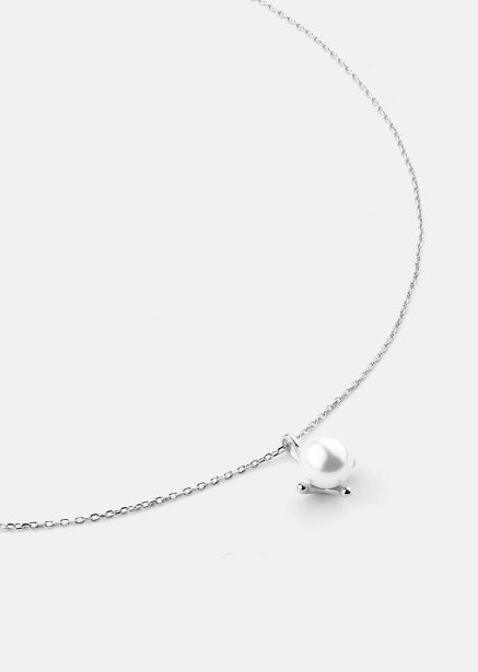 Halskette North Pearl - Versilbert