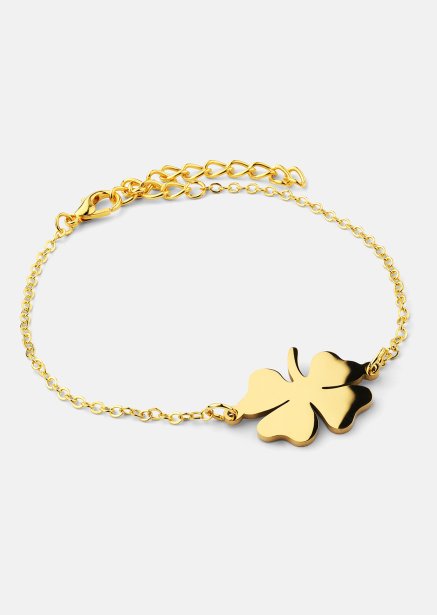 Golden Clover Charm Bracelet - 18k Vergoldet