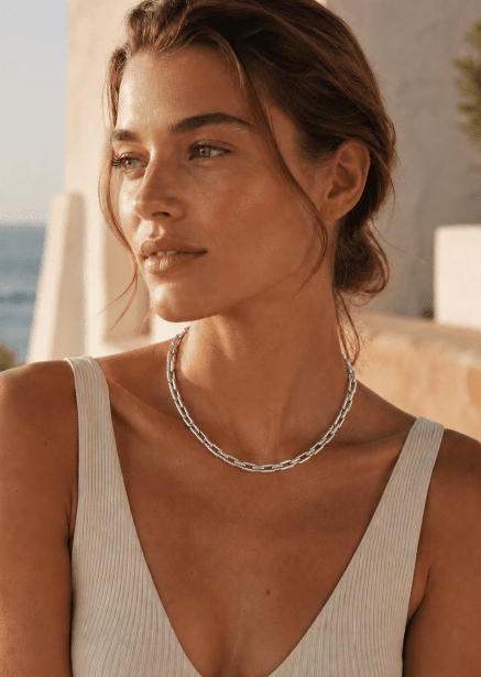 Halskette Luxe Link - Versilbert