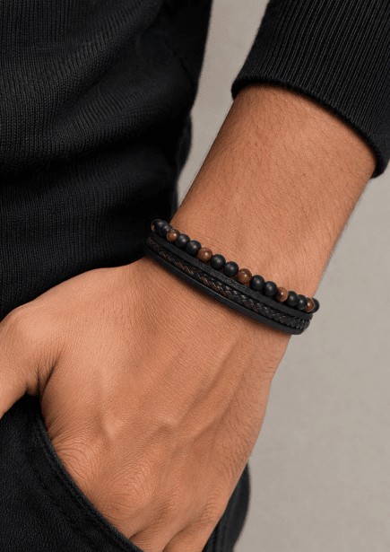 Lederarmband Titan Crest