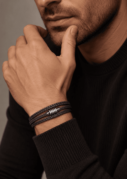 Lederarmband Velor Crest
