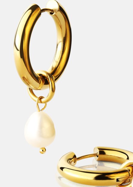 Ohrring Pearl Drop - 18k Vergoldet