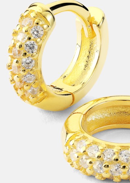 Ohrring Shimmer Hoops - 18k Vergoldet