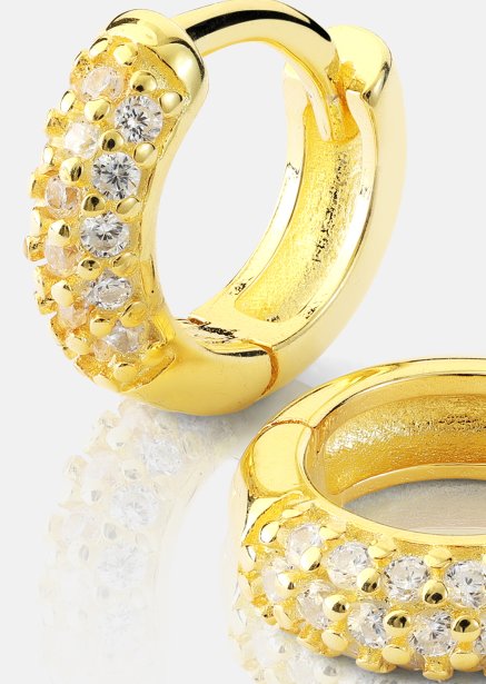 Ohrring Shimmer Hoops - 18k Vergoldet
