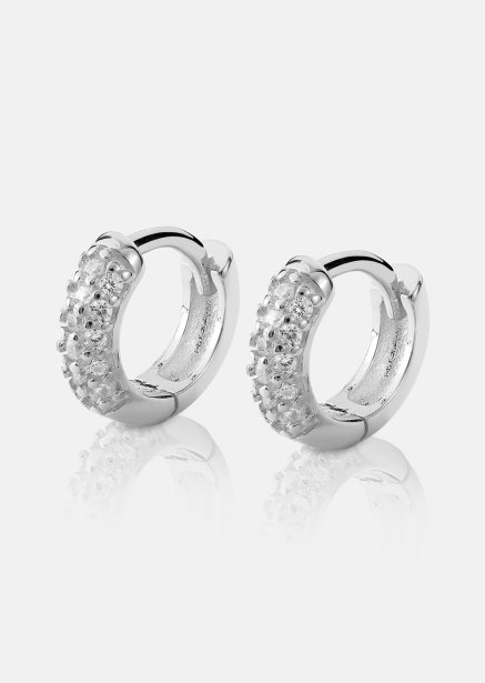Ohrring Shimmer Hoops - Versilbert