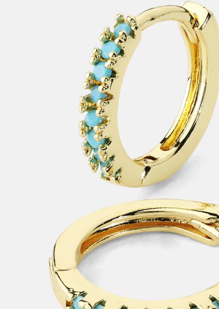 Ohrring Aitana Blau - 18k Vergoldet