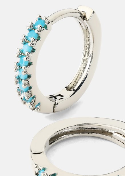 Ohrring Aitana Blau - Versilbert