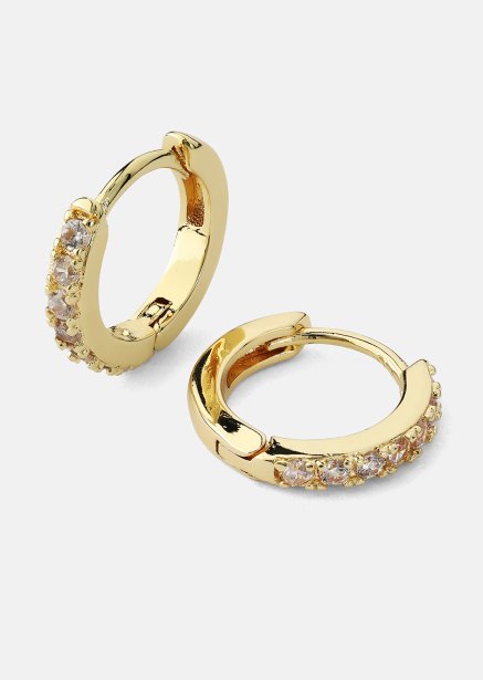 Ohrringe Crystal Hoops - 18k Vergoldet