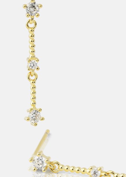 Ohrringe Luna strip - 18k Vergoldet