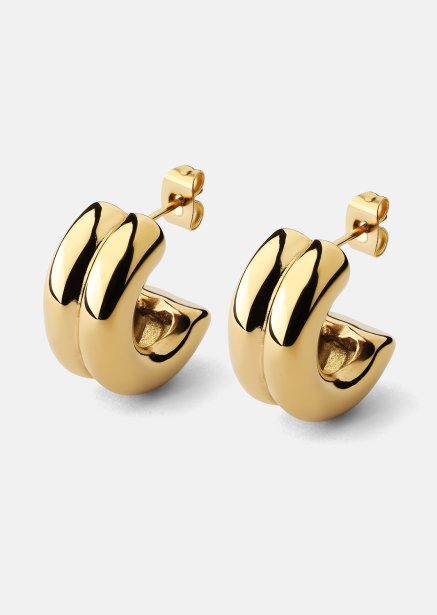 Ohrring Bold Curve - 18k Vergoldet
