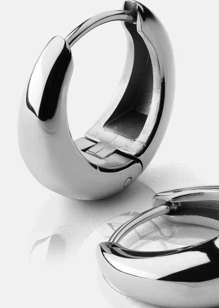 Ohrringe Bold mini – Versilbert