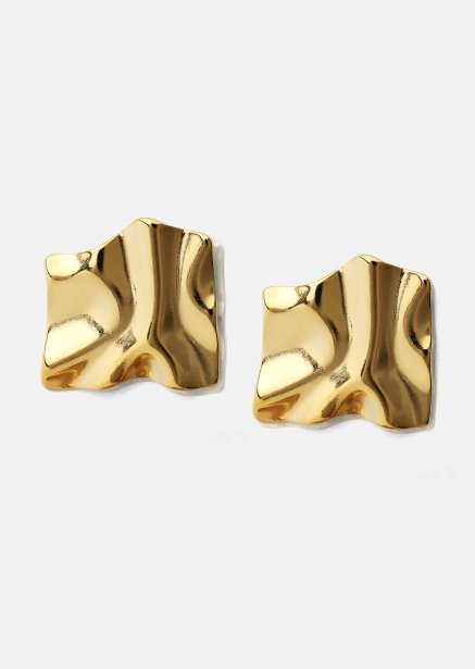 Ohrring Golden Ripple Studs - 18k Gold Plated