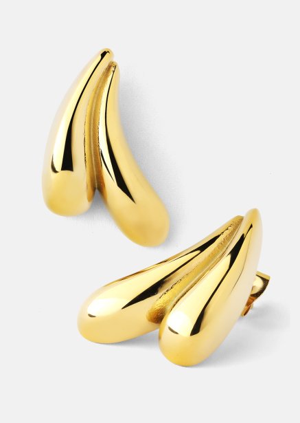 Ohrringe Flow Curve – 18k Vergoldet